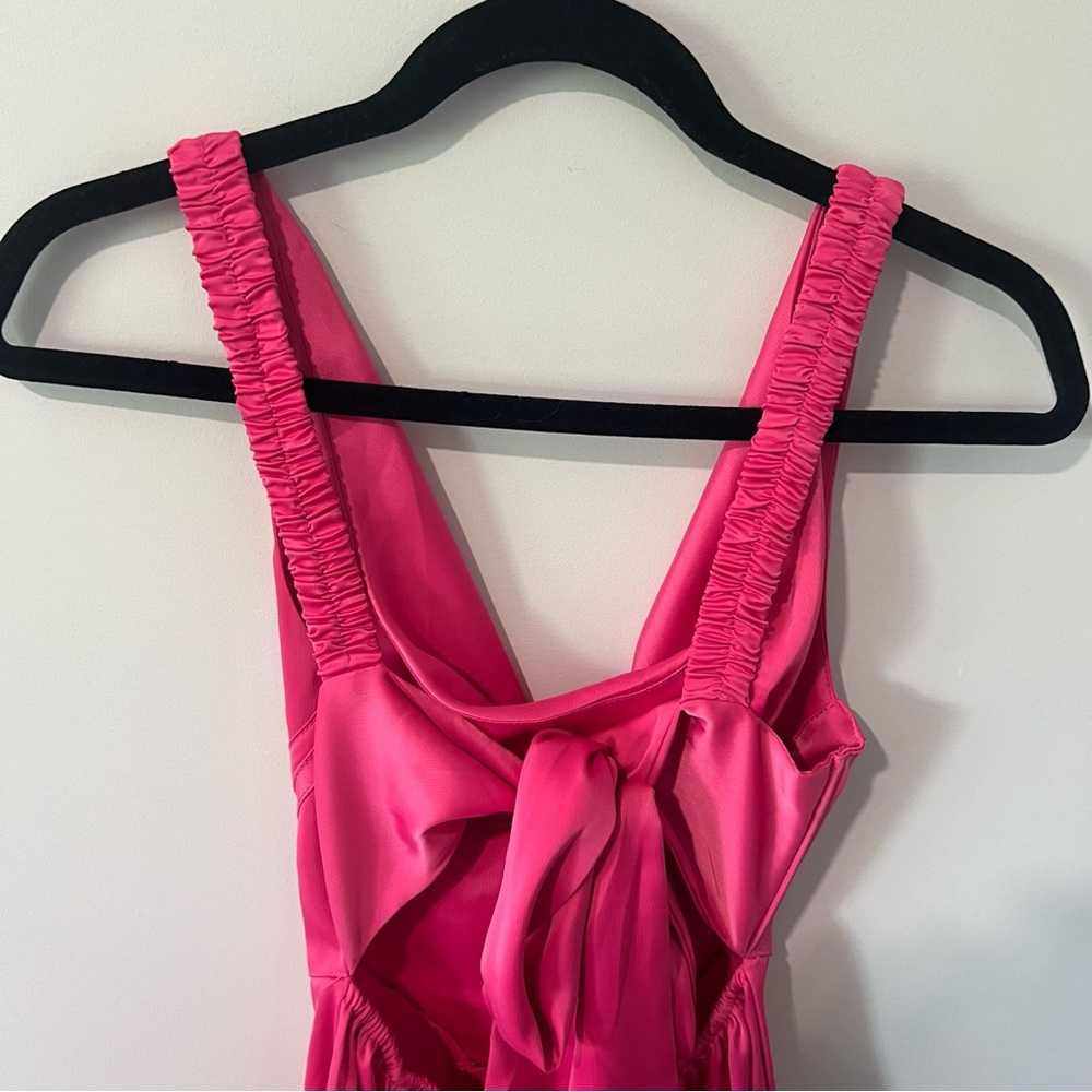 Urban Outfitters Pink Satin Cowl Neck Corset Mini Dress - Picture 10 of 13